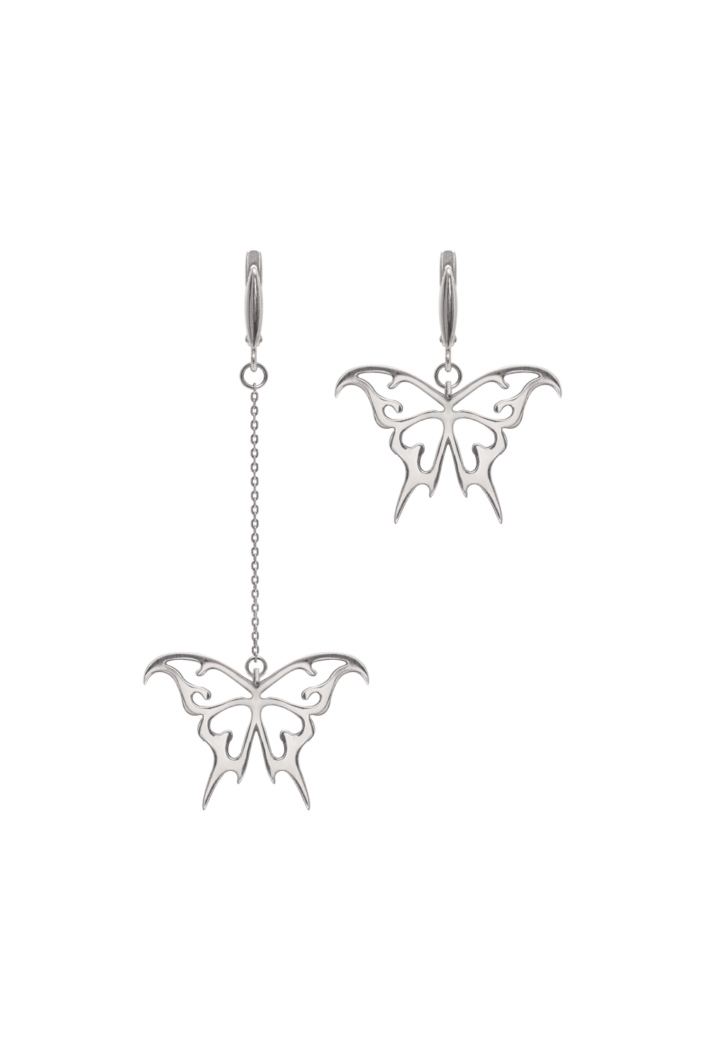 Butterfly Blood Asymmetric Earrings